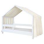 Baldachin Muselină pentru pat tip căsuță, Little Amy, Crem