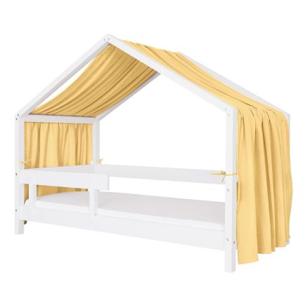 Baldachin Muselină pentru pat tip căsuță, Little Amy, Galben