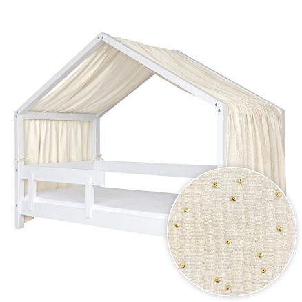 Baldachin Muselină pentru pat tip căsuță, Little Amy, Gold Princess
