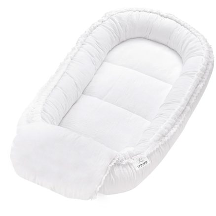 Babynest din muselină, Little Amy, Alb
