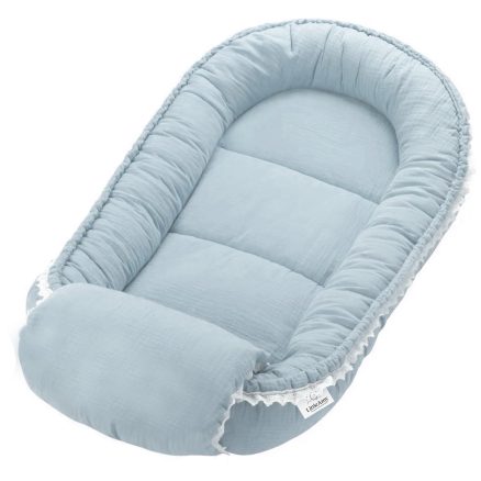 Babynest din muselină, Little Amy, Albastru deschis
