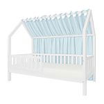 Baldachin Lateral din Muselină pentru pat tip căsuță, Little Amy, Albastru deschis