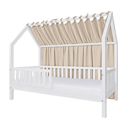Baldachin Lateral din Muselină pentru pat tip căsuță, Little Amy, Bej