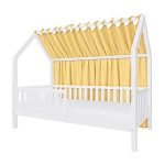 Baldachin Lateral din Muselină pentru pat tip căsuță, Little Amy, Galben