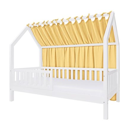 Baldachin Lateral din Muselină pentru pat tip căsuță, Little Amy, Galben