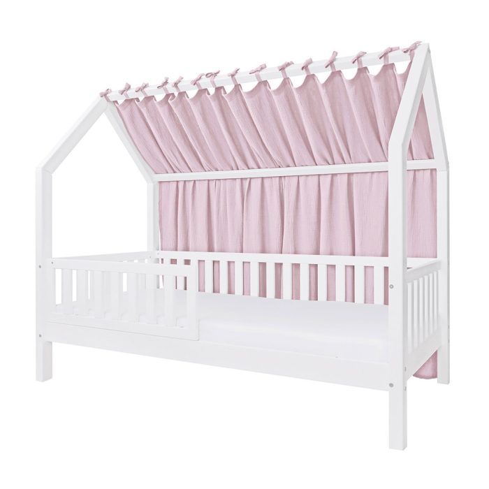 Baldachin Lateral din Muselină pentru pat tip căsuță, Little Amy, Mov deschis