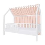 Baldachin Lateral din Muselină pentru pat tip căsuță, Little Amy, Somon