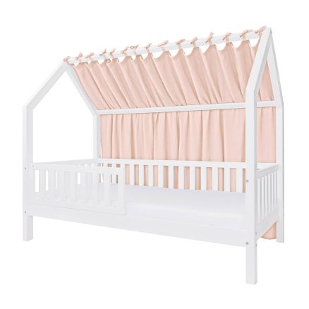 Baldachin Lateral din Muselină pentru pat tip căsuță, Little Amy, Somon