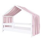 Baldachin Muselină pentru pat tip căsuță, Little Amy, Mov deschis