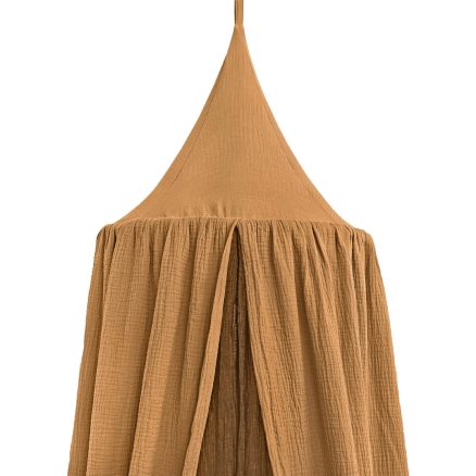 Baldachin Rotund din Muselină, Little Amy, Ø 50 cm, H 250 cm, Camel