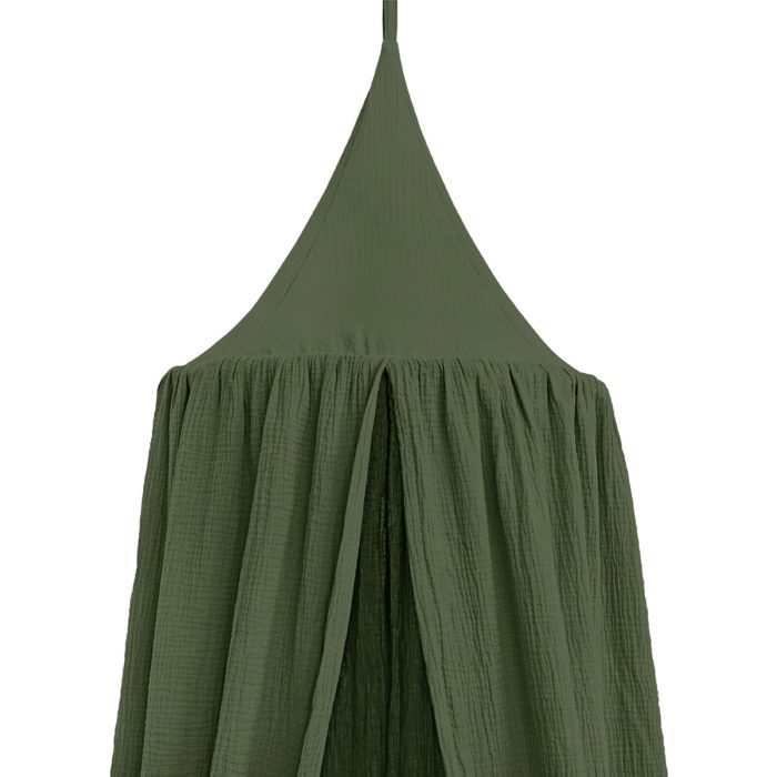 Baldachin Rotund din Muselină, Little Amy, Ø 50 cm, H 250 cm, Verde