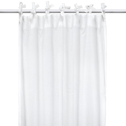 Draperie albă din muselină organică – 1 bucată, Little Amy, 125 x 240 cm