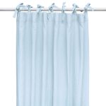 Draperie din muselină organică, Little Amy, Albastru deschis, 125 x 240 cm, 1 bucată