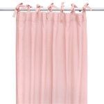 Draperie din muselină organică, Little Amy, Roz, 125 x 240 cm, 1 bucată