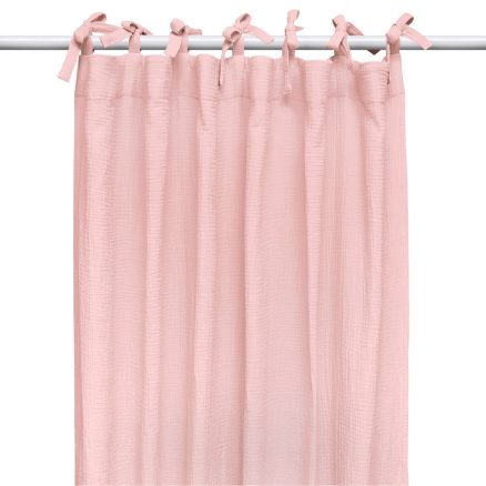Draperie din muselină organică, Little Amy, Roz, 125 x 240 cm, 1 bucată