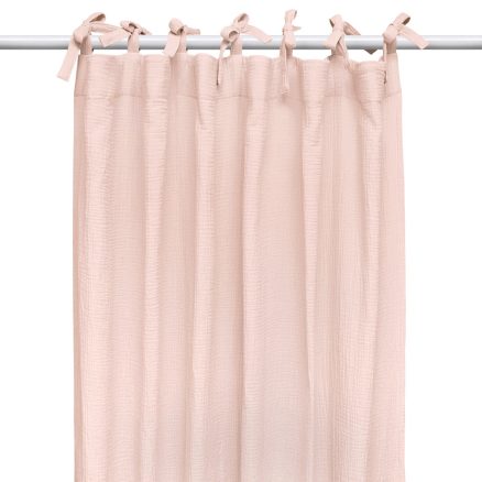 Draperie din muselină organică, Little Amy, Somon, 125 x 240 cm, 1 bucată