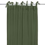 Draperie din muselină organică, Little Amy, Verde, 125 x 240 cm, 1 bucată