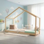 Pat copii Montessori tip casuță, LittleAmy, Cozi Cottage - fara balustrade