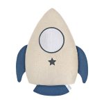 Pernă decorativă 45 cm, Rocket, Little Amy, Bleumarin și Bej