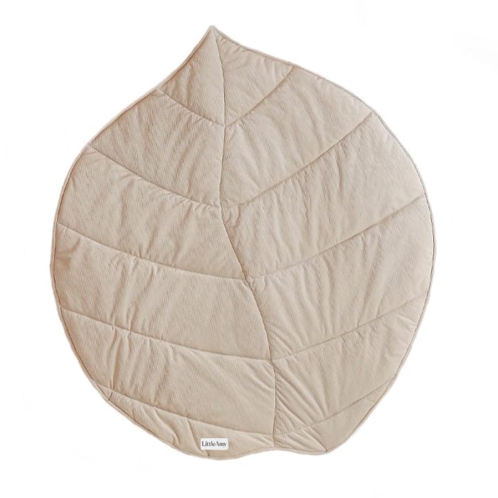 Saltea de joacă din cafifea, "Leaf", Little Amy, Bej, 110 x 120 cm