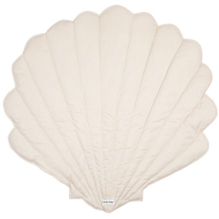 Saltea de joacă din cafifea, "Seashell", Little Amy, Crem, 115 x 110 cm