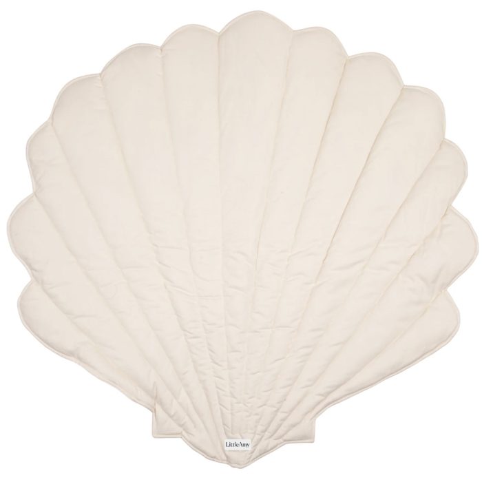 Saltea de joacă din cafifea, "Seashell", Little Amy, Crem, 115 x 110 cm