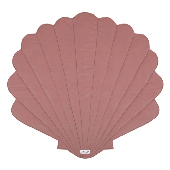Saltea de joacă din cafifea, "Seashell", Little Amy, Roz Pudrat, 115 x 110 cm