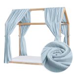 Set 2 Baldachine Muselină pentru pat tip căsuță, Little Amy, Albastru deschis