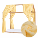 Set 2 Baldachine Muselină pentru pat tip căsuță, Little Amy, Galben