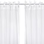 Set Draperii din muselină organică, Little Amy, Alb, 125 x 240 cm, 2 bucăți