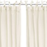 Set Draperii din muselină organică, Little Amy, Crem, 125 x 240 cm, 2 bucăți