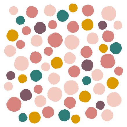 Set autocolante de perete Buline, Little Amy, 62 piese, Multicolor