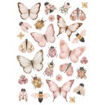 Set autocolante de perete „Butterfly”, Little Amy, pink