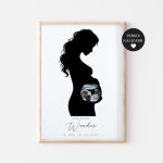 Tablou Ecograf Personalizabil "Graviduța", Little Amy