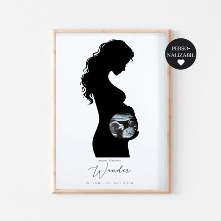 Tablou Ecograf Personalizabil "Graviduța", Little Amy