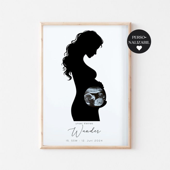 Tablou Ecograf Personalizabil "Graviduța", Little Amy