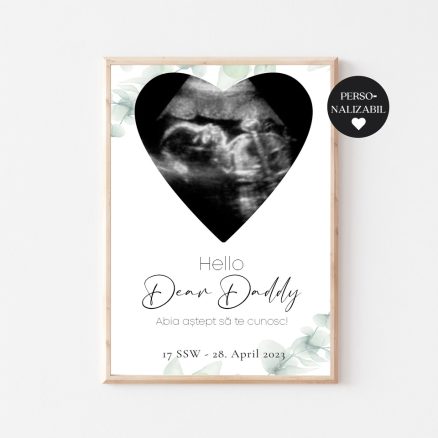 Tablou Ecograf Personalizabil Hello dear Daddy, Little Amy