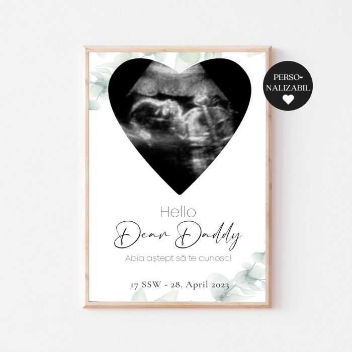 Tablou Ecograf Personalizabil Hello dear Daddy, Little Amy