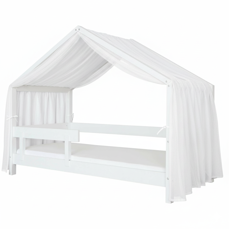 Baldachin Tulle pentru pat tip căsuță, Little Amy, Alb