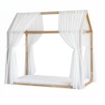 Set 2 Baldachine Tulle pentru pat tip căsuță, Little Amy, Alb