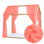 Set 2 Baldachine Muselină pentru pat tip căsuță, Little Amy, Roz Neon