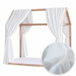 Set 2 Baldachine Voal dublu pentru pat tip căsuță, Little Amy, Alb